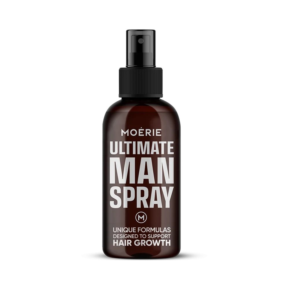 Bottle of Moerie Ultimate Man Spray